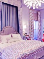 最新90后女生紫色卧室设计装修效果图大全