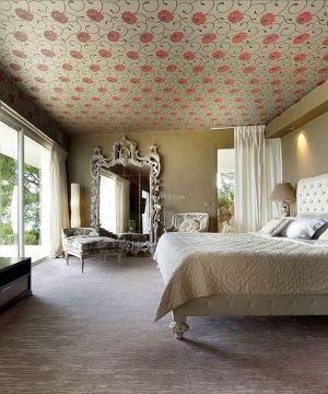 最新欧美别墅欧式卧室装修效果图片