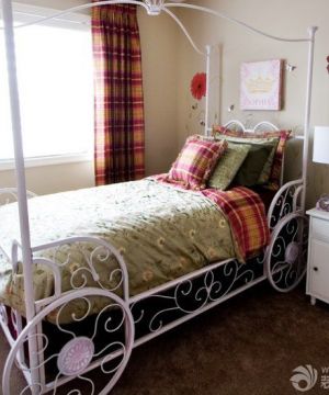 2023美式简约风格90后女生卧室设计图片