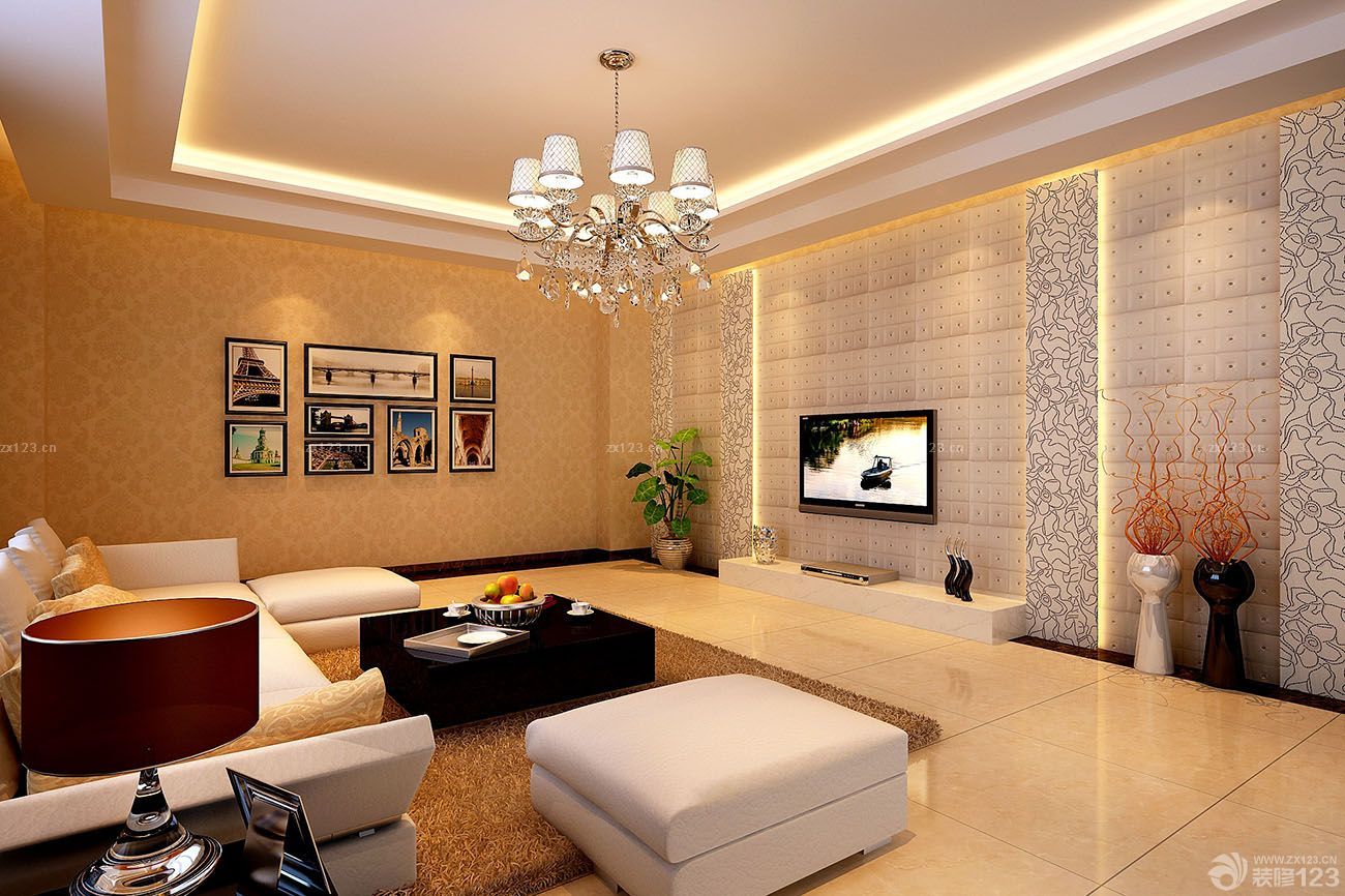 2025别墅欧式客厅装潢装修设计图片大全