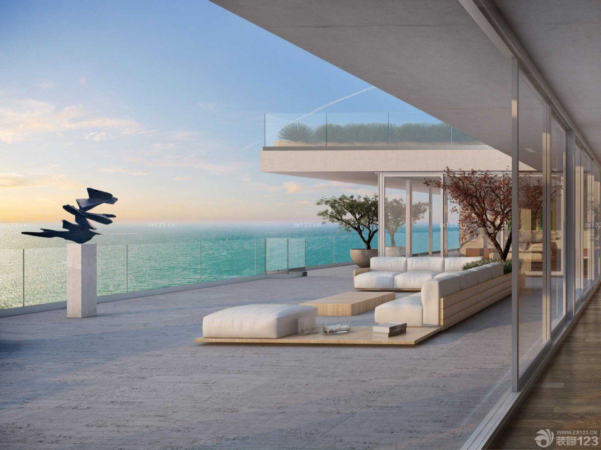 简约乡村二层小别墅阳台设计图片2025