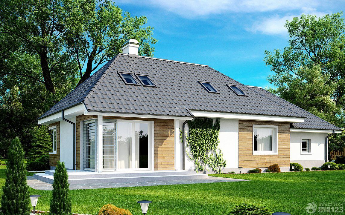 最新木屋别墅北欧简约风格外观装修图片2020_设计456装修效果图