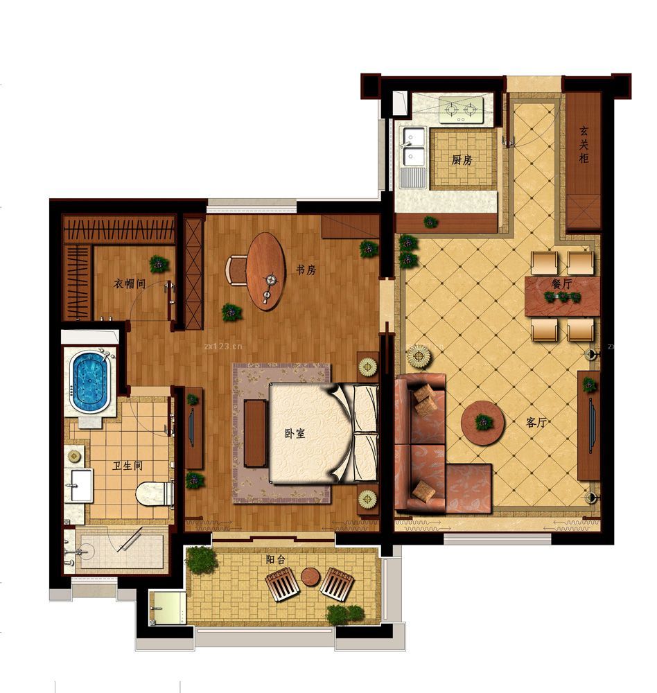 最新80平米一居大卧室装修平面图大全2025