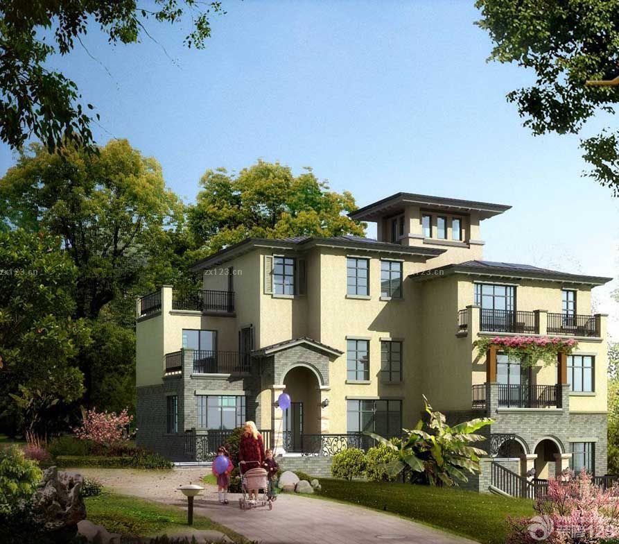 最新325平米农村别墅设计图纸及效果图大全