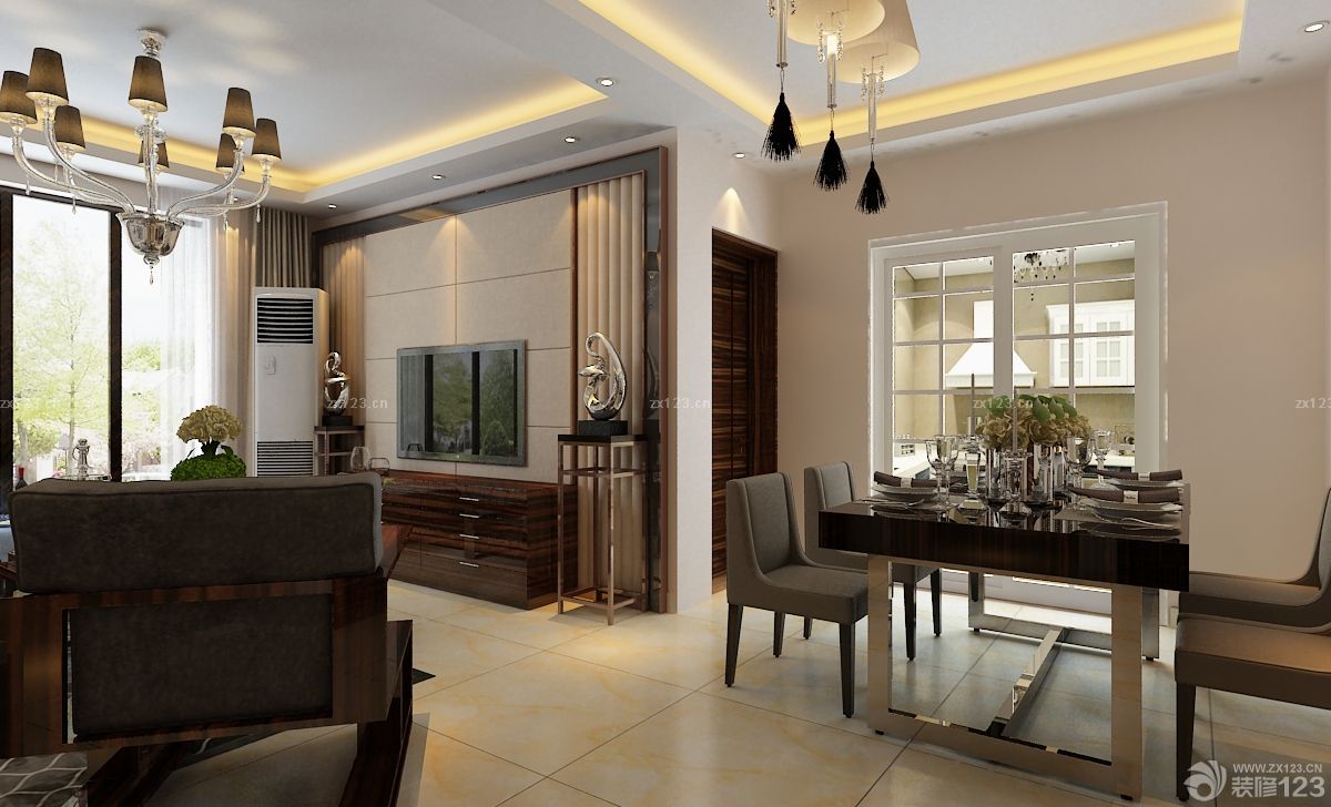 2025现代简约餐厅餐桌椅子装修图片欣赏