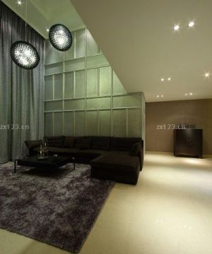 现代简约风格115平米客厅装饰装修效果图欣赏