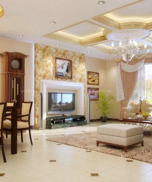 家装客厅吊灯装修设计效果图库欣赏2025