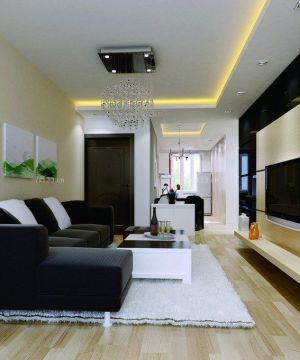 经典现代家装客厅装修设计效果图库欣赏