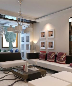 2023经典现代风格客厅组合沙发装修设计图库