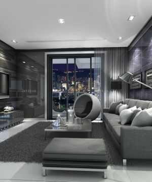现代风格客厅多人沙发装修设计效果图库