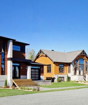 2025美式混搭风格联排别墅外观图欣赏