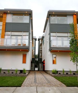 最新联排别墅现代时尚外观设计装修图片