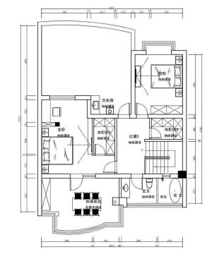 2023最新复式别墅主卧室平面设计图纸