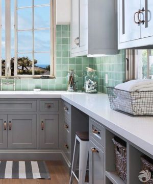 最新家庭别墅厨房橱柜设计效果图大全2023