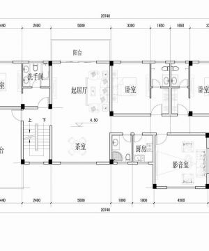 豪华小型农村别墅平面设计图 