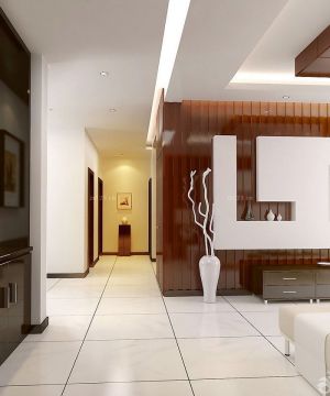 2020现代风格家装客厅走廊装修效果图片