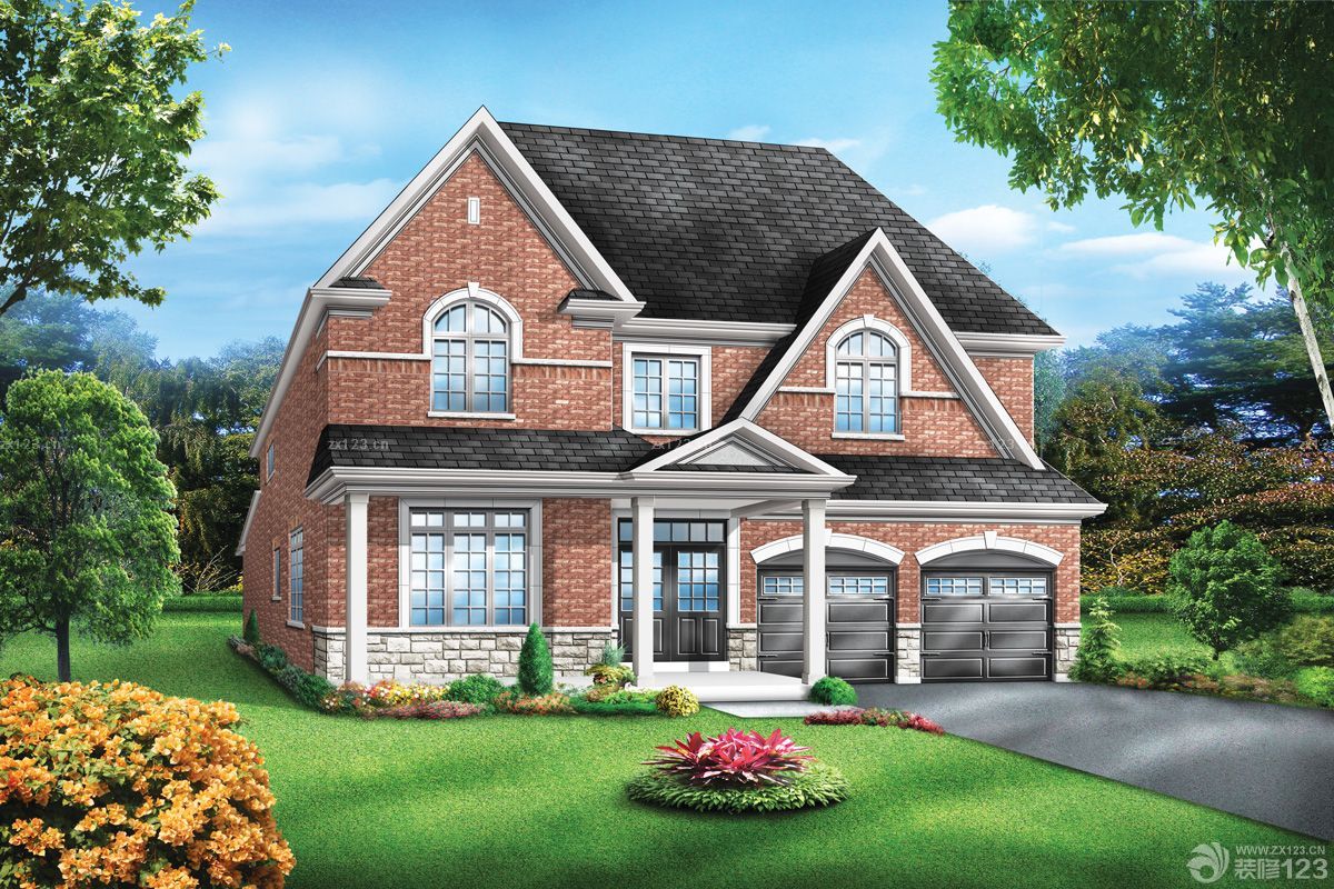 农村简易别墅花园设计效果图片大全2025