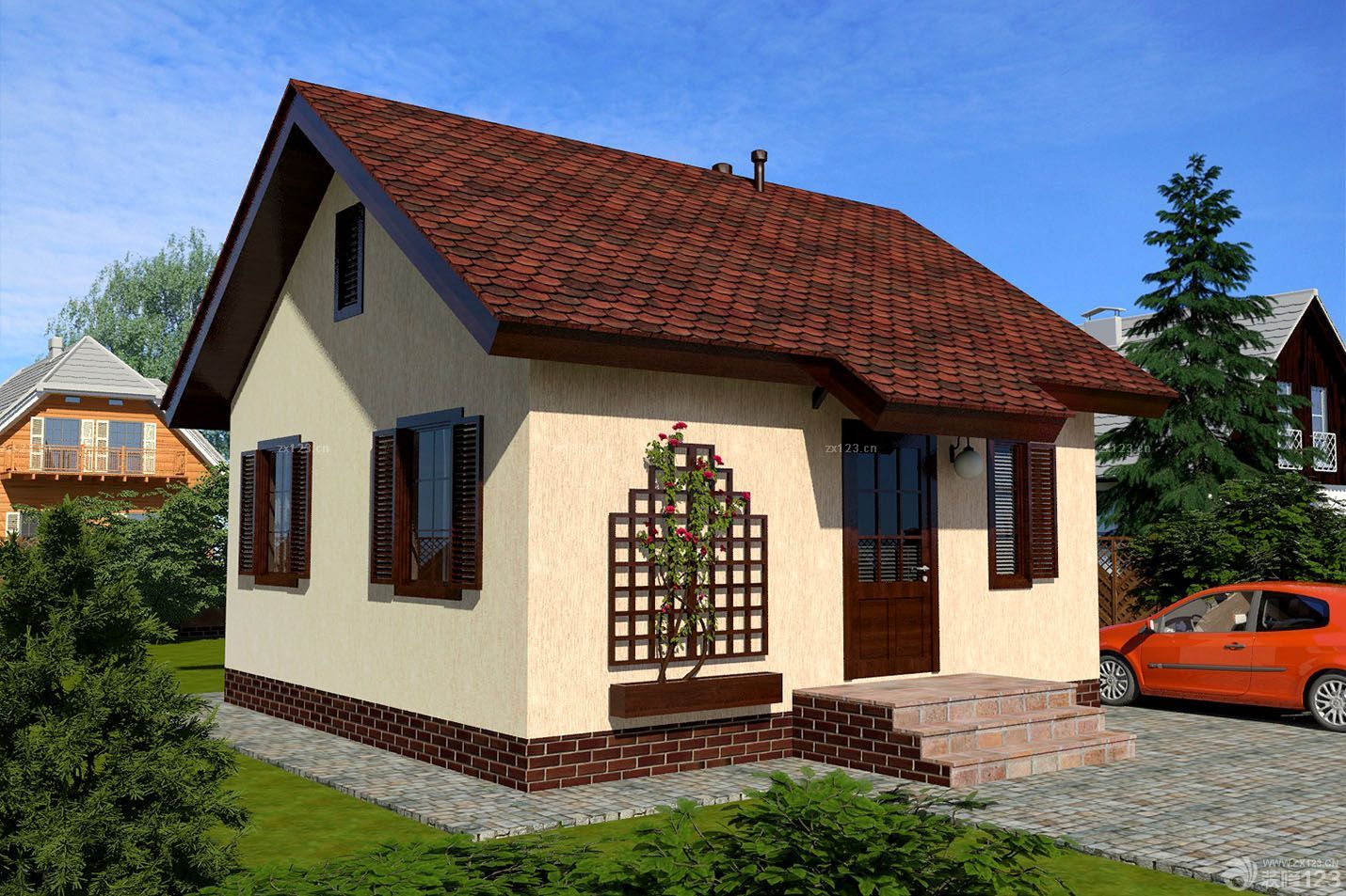 2025最新农村简易美式别墅外观装修图片