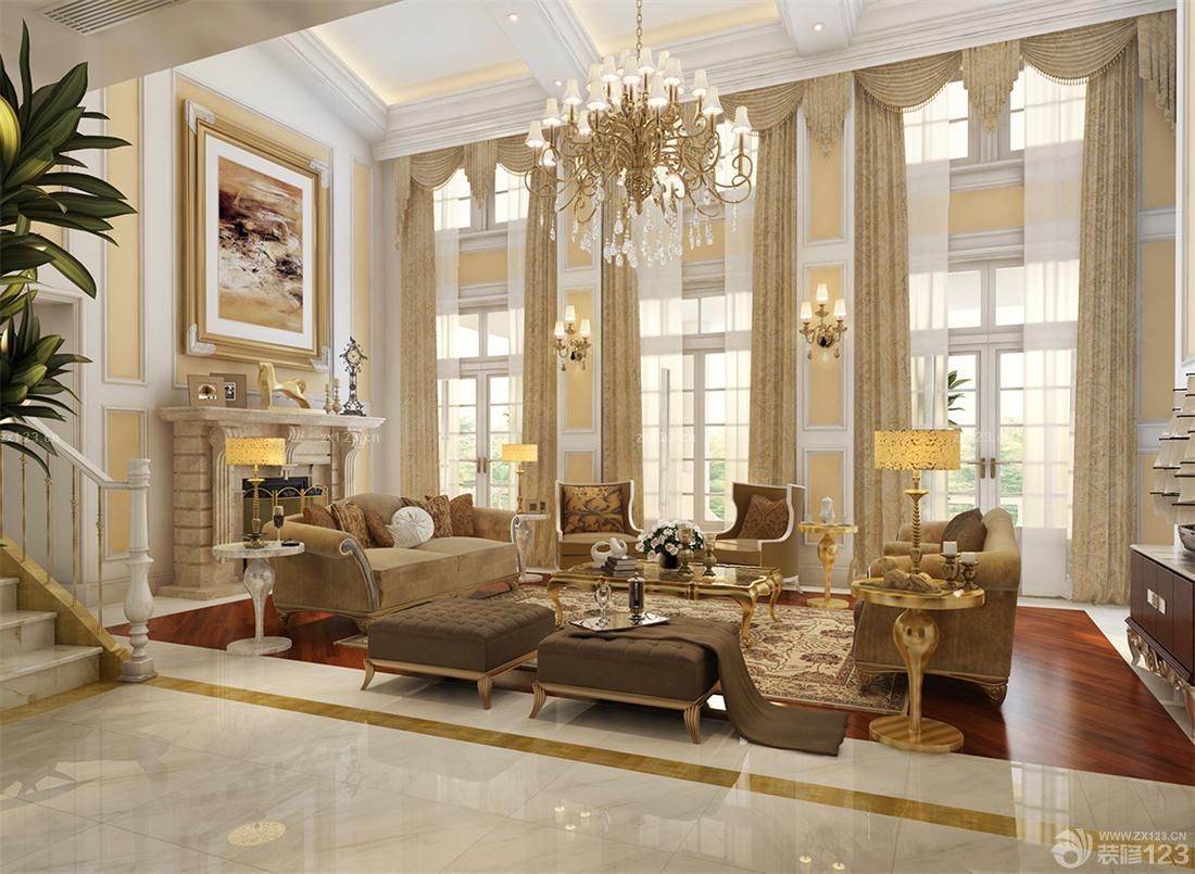 欧式风格小户型别墅装修实景图片