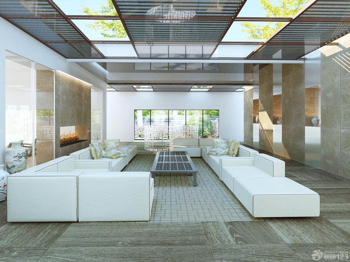 简约私人别墅多人沙发装修效果图片