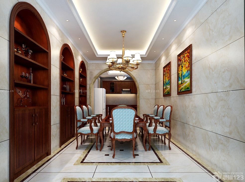 农村小别墅餐厅装饰设计效果图片大全