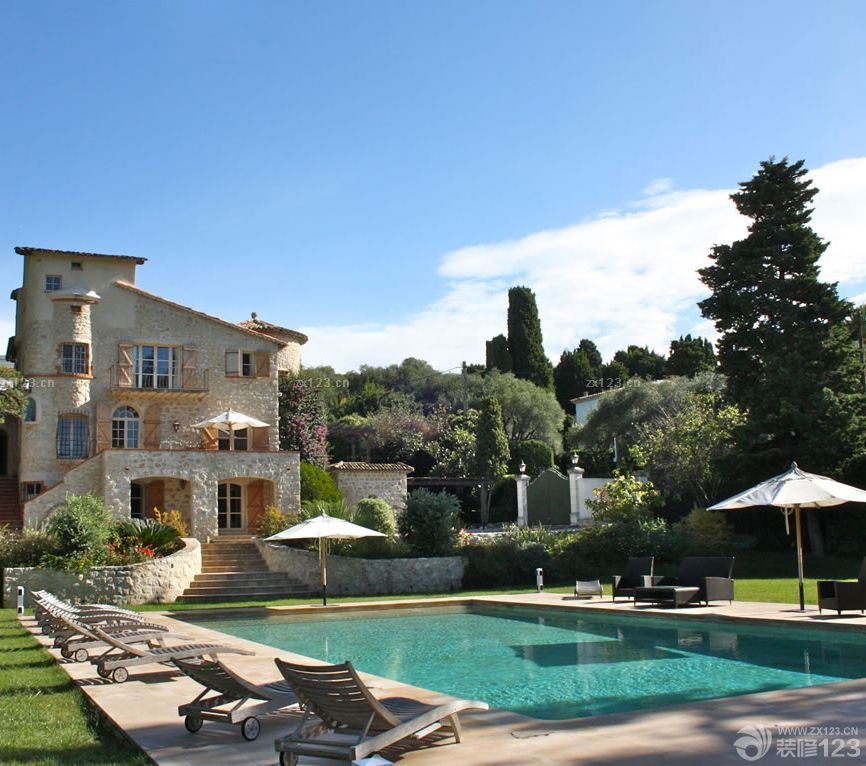 高级别墅园林景观效果图片欣赏