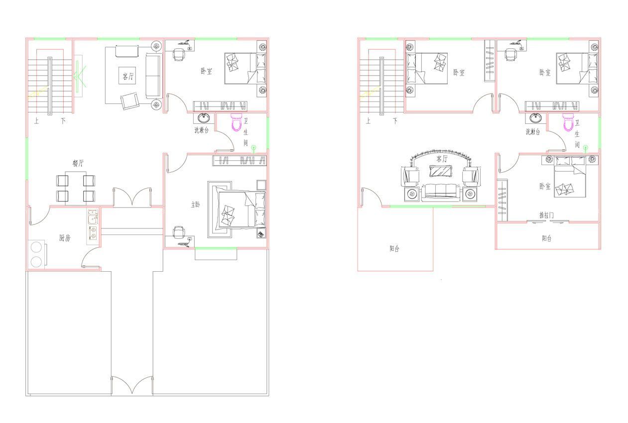 两层自建别墅设计平面图大全2023
