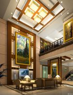 两层别墅中空客厅装修效果图片大全2025