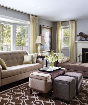 2025温馨自建别墅设计布艺茶几最新装修样板大全