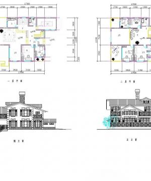 两层简易别墅设计平面图欣赏