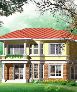 最新现代家装风格农村2层别墅外观设计图片2023