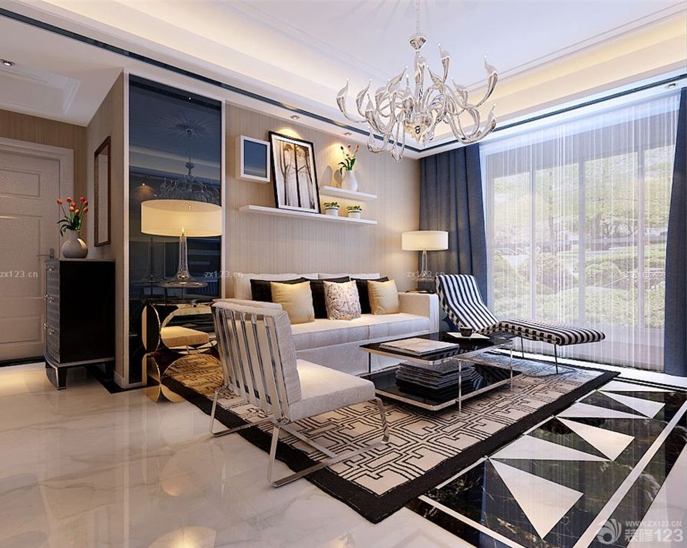 最新经典现代风格客厅鞋柜装修效果图欣赏