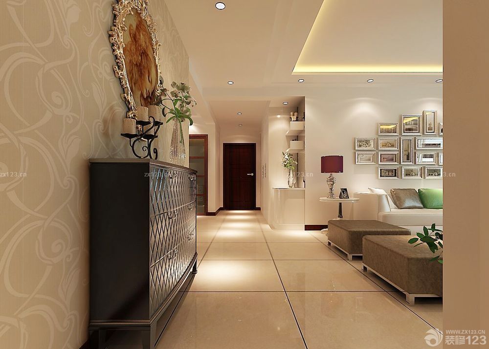 最新家装客厅鞋柜设计装修图片