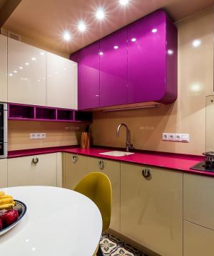 豪宅别墅厨房橱柜颜色设计效果图片大全