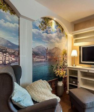 2025最新豪宅别墅背景墙画装修图片