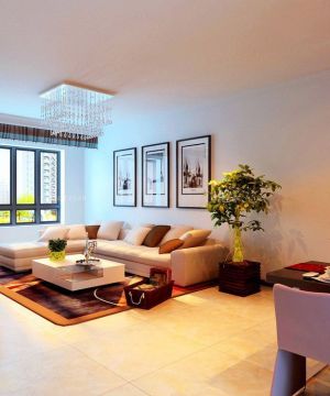 最新现代简约客厅沙发摆放装修图片2025