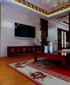 家装客厅木质隔断设计效果图片欣赏
