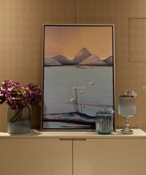 2025时尚餐厅背景墙装饰画装修图片