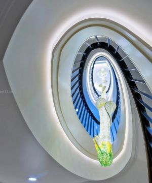 2020经典法式风格别墅楼梯设计图片欣赏