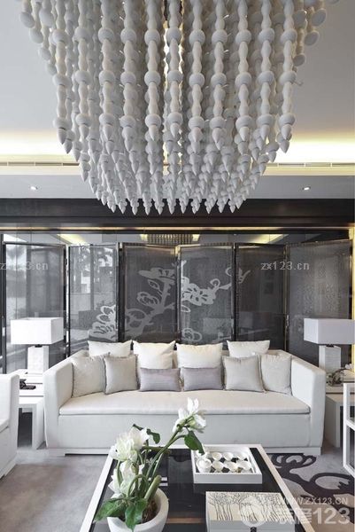 现代家居客厅灯饰最新装修设计效果图