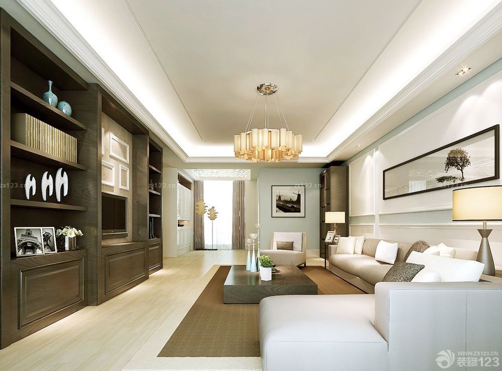 农村通用建房小别墅客厅电视背景墙装修图片大全2025