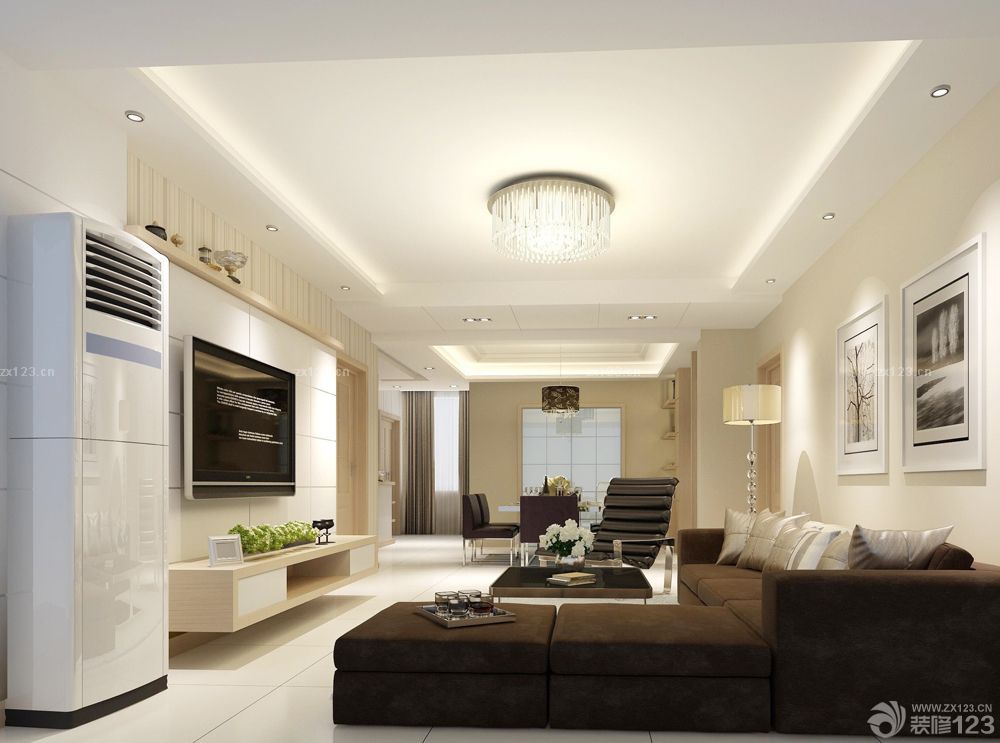 现代简约风格客厅电视背景墙最新设计图片欣赏