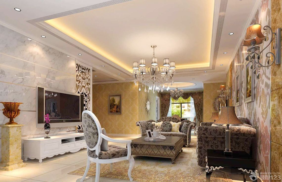 简欧家装客厅组合沙发装修图片大全