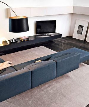 最新现代风格别墅客厅沙发摆放装修设计效果图2023