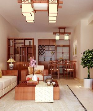 2025农村通用建房小别墅木质茶几装修图片