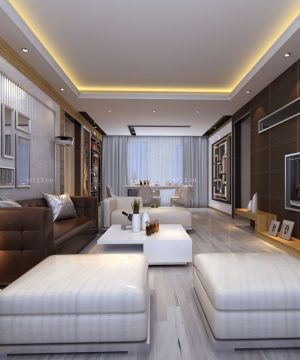 2023最新现代简约风格客厅多人沙发装修图片