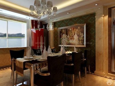 城市维也纳150平米欧式装修案例效果图-呼和浩特实创装饰