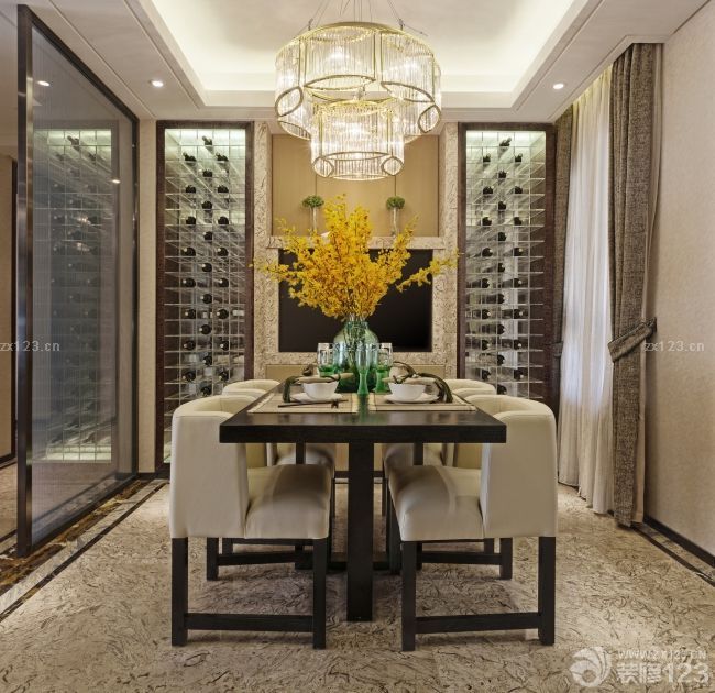 法式浪漫设计风格家装餐厅装修效果图大全