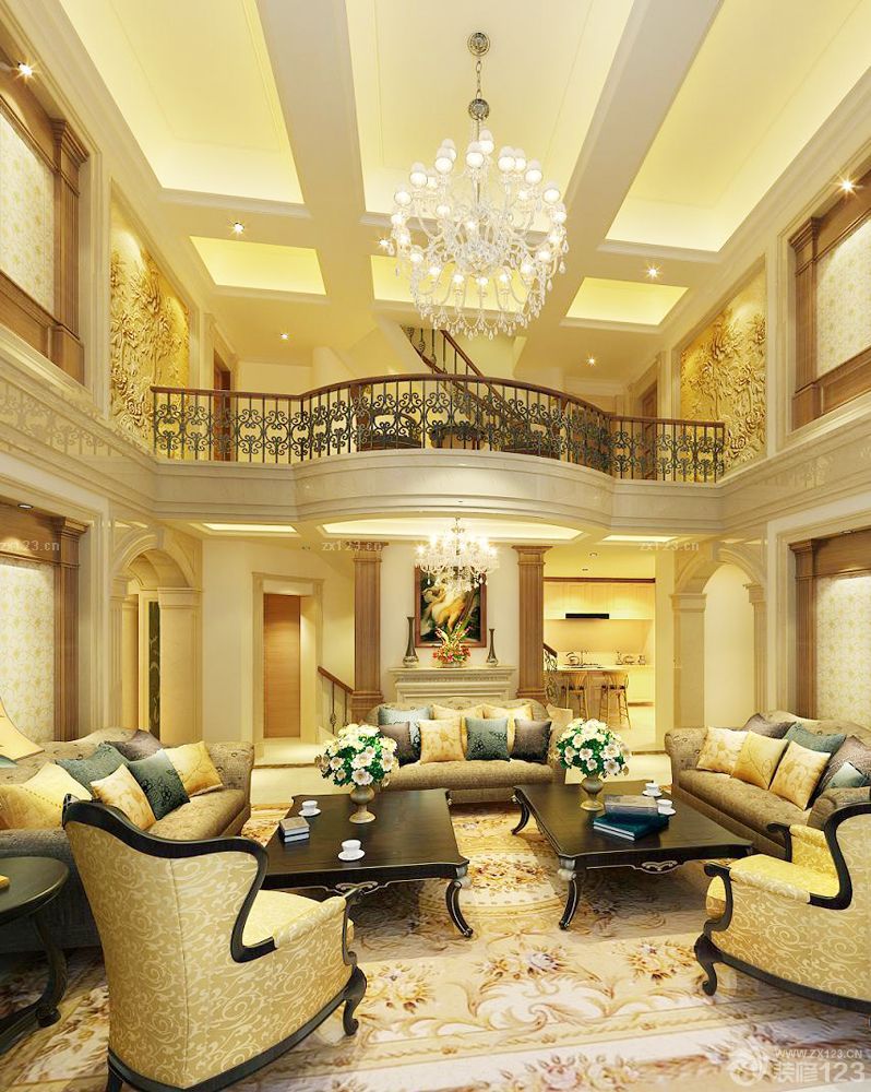 2025欧式风格三层别墅装修设计效果图片欣赏