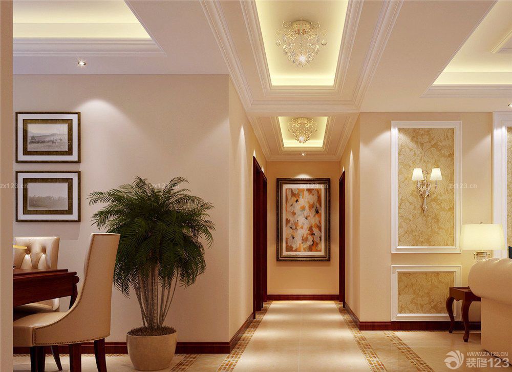 最新家装客厅过道吊灯设计效果图